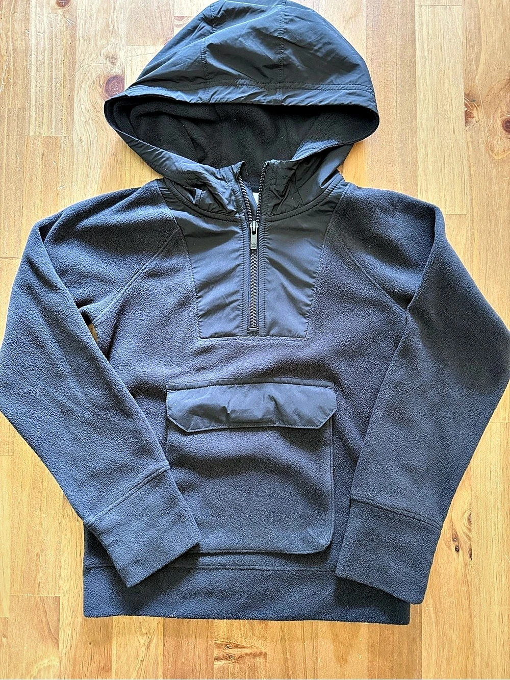 all in motion Quarter-Zip Hooded Pullover Black Size Small Like New